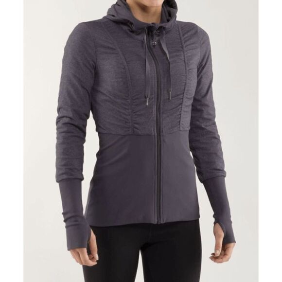 LULULEMON ATHLETICA Dance Studio (Reversible) Jacket in Coal Size 6 - Picture 3 of 7